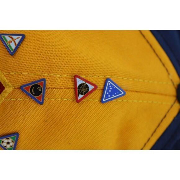 Vintage Cub Scout Hat Cap with 16 Pins Wolf Twill size M/L - Picture 3 of 12